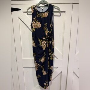 Nine Britton Floral Sleeveless Midi Dress | Size M